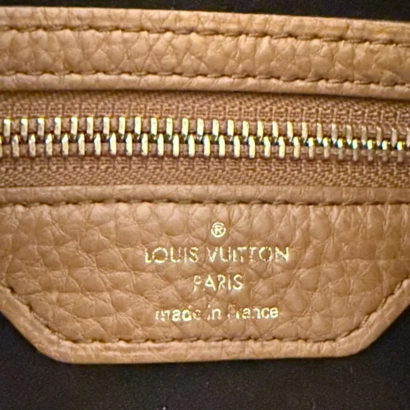 AUTH. LOUIS VUITTON MAHINA SERENE MM 2-Way Handbag/Shoulderbag-Caramel - Picture 3 of 14